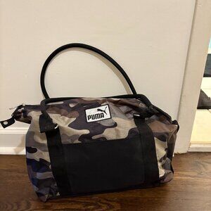 PUMA Camouflage Duffel Bag Gym Travel Carry-On